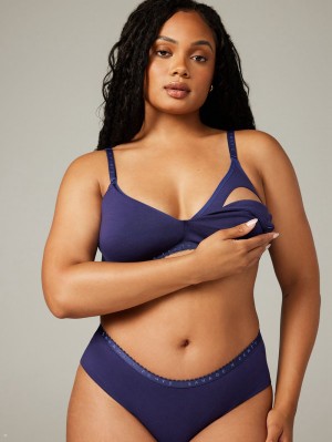 Savage X Fenty Cotton Maternity Mørkeblå | VI1835204