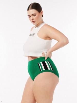 Savage X Fenty Lit Leisure Knit Booty Grøn | JC5127483