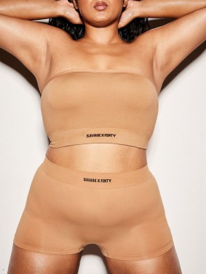 Savage X Fenty Seamless Bandeau Beige | LK1350689