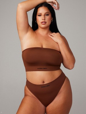 Savage X Fenty Seamless Bandeau Brune | EC4786031