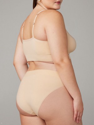 Savage X Fenty Seamless High-Talje Beige | EX7564312