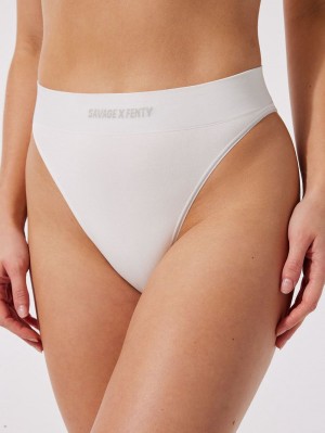 Savage X Fenty Seamless High-Talje Hvide | QV5960321