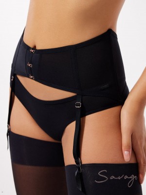 Savage X Fenty See Thru U Garter Belt Sort | JC8437016