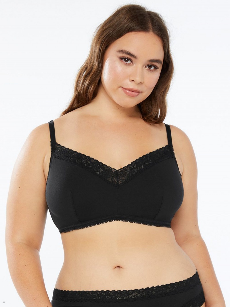 Savage X Fenty Cotton Essentials Lace-Trim Sort | BT5430821