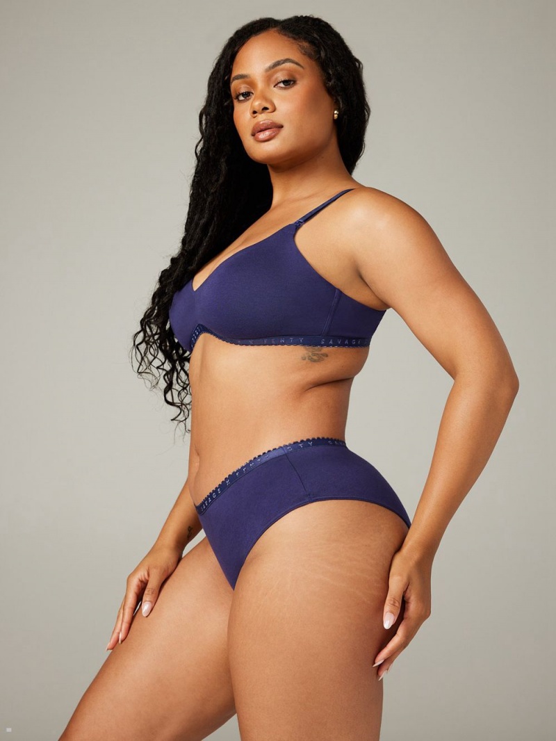 Savage X Fenty Cotton Maternity Mørkeblå | VI1835204