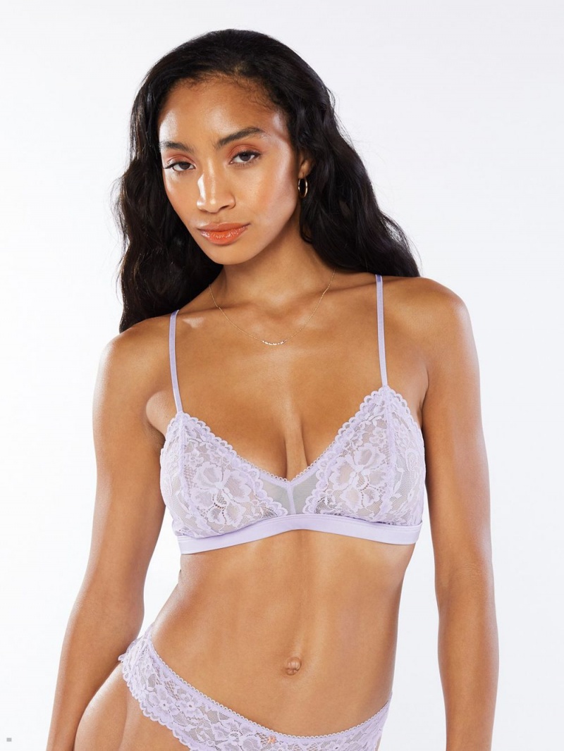 Savage X Fenty Floral Lace & Mesh Lilla | UX6910324