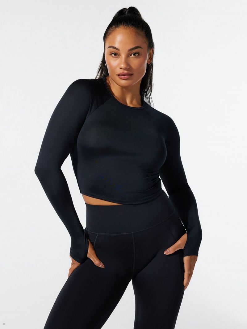 Savage X Fenty Lace Up Open-Back Long-Sleeve Sort | SN6894017