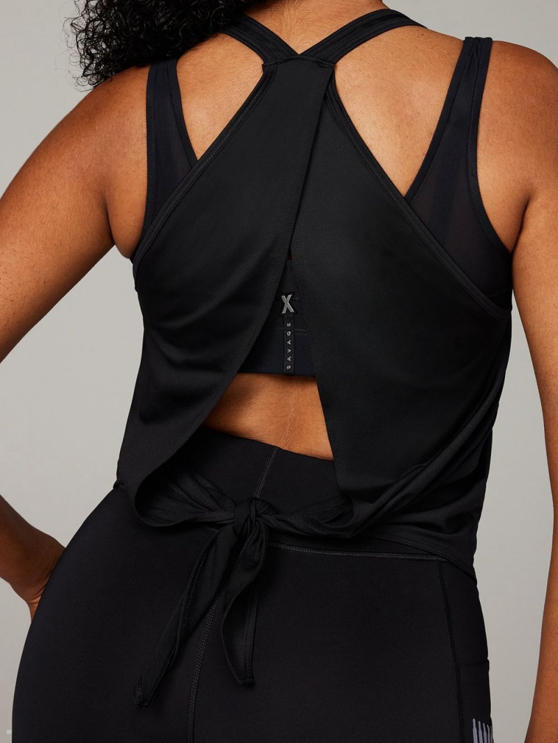 Savage X Fenty Light Layer Open-Back Tank Sort | ZV6810925