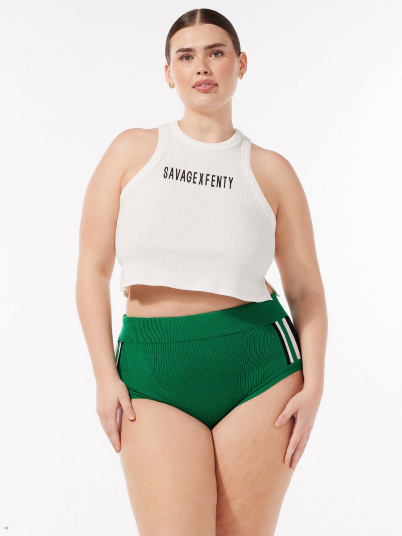 Savage X Fenty Lit Leisure Knit Booty Grøn | JC5127483