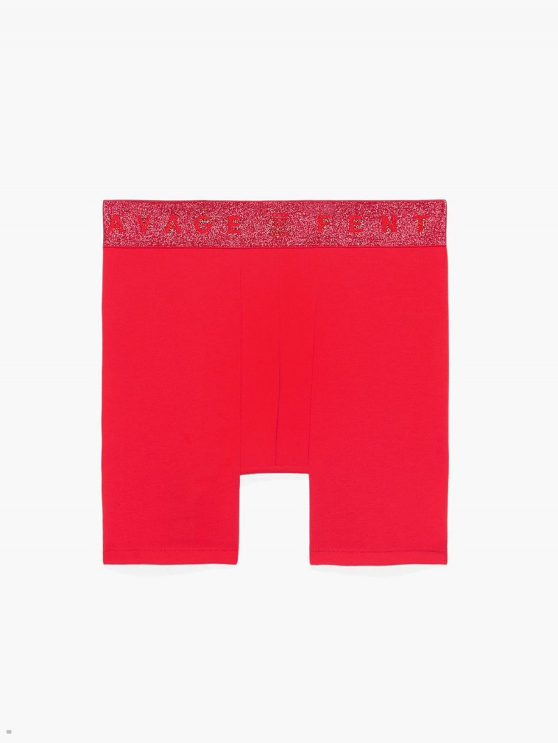 Savage X Fenty Night Cap Boxer Rød | XU9520683