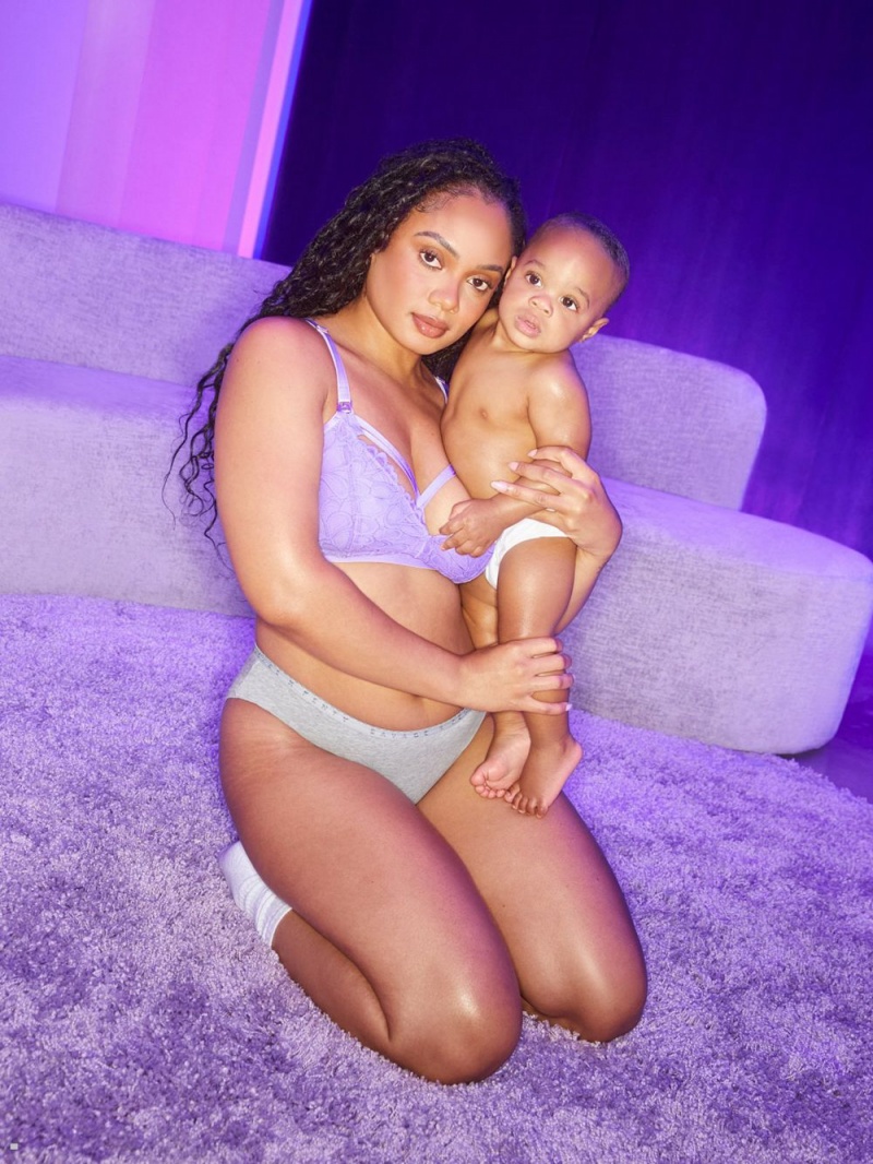 Savage X Fenty Not Sorry Lace Maternity Lilla | BA3147529