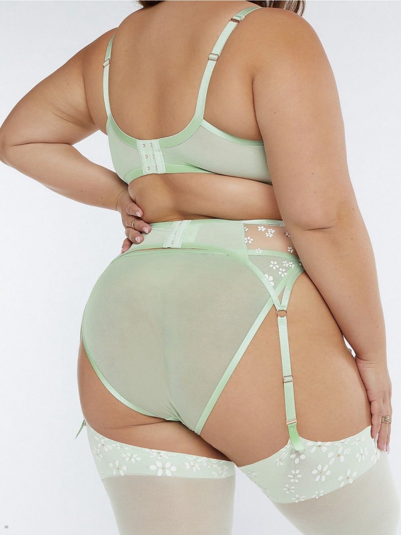 Savage X Fenty Puff Daisy Garter Mintgrønne | RK3981450