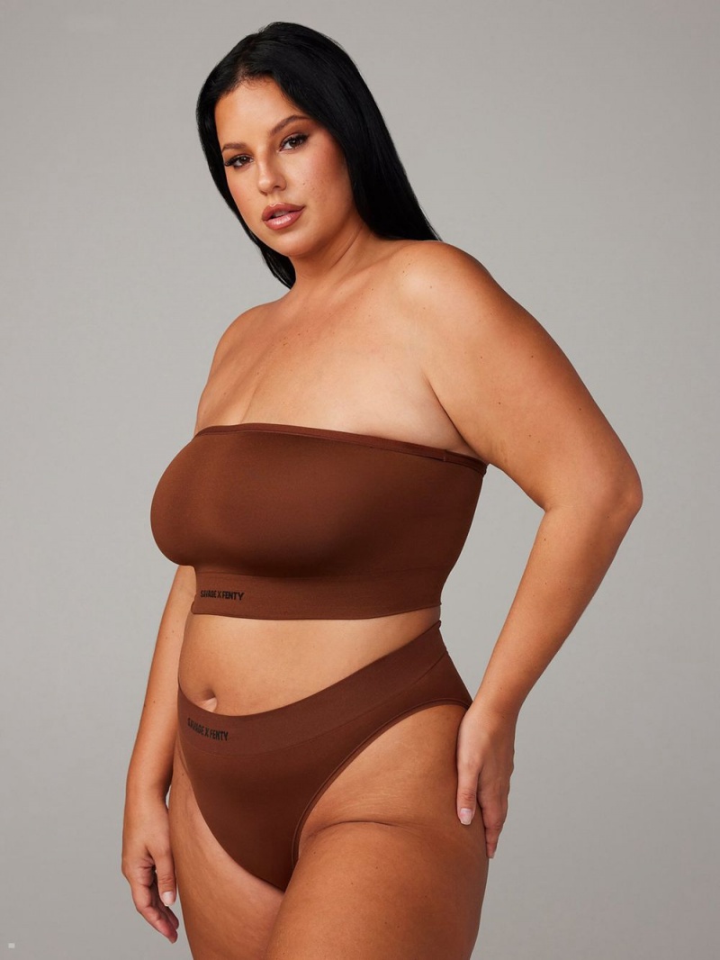 Savage X Fenty Seamless Bandeau Brune | EC4786031