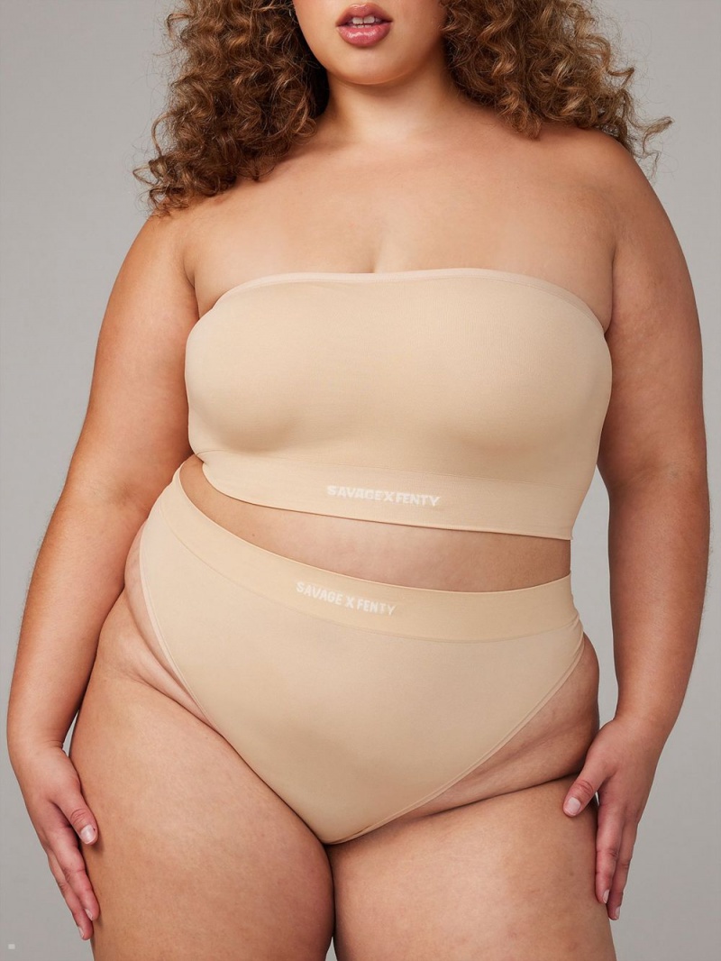 Savage X Fenty Seamless High-Talje Beige | WH9532417