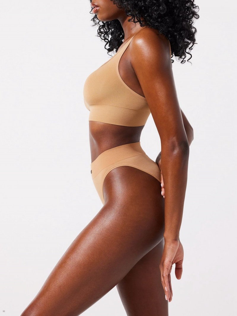 Savage X Fenty Seamless High-Talje Beige | VZ0981753