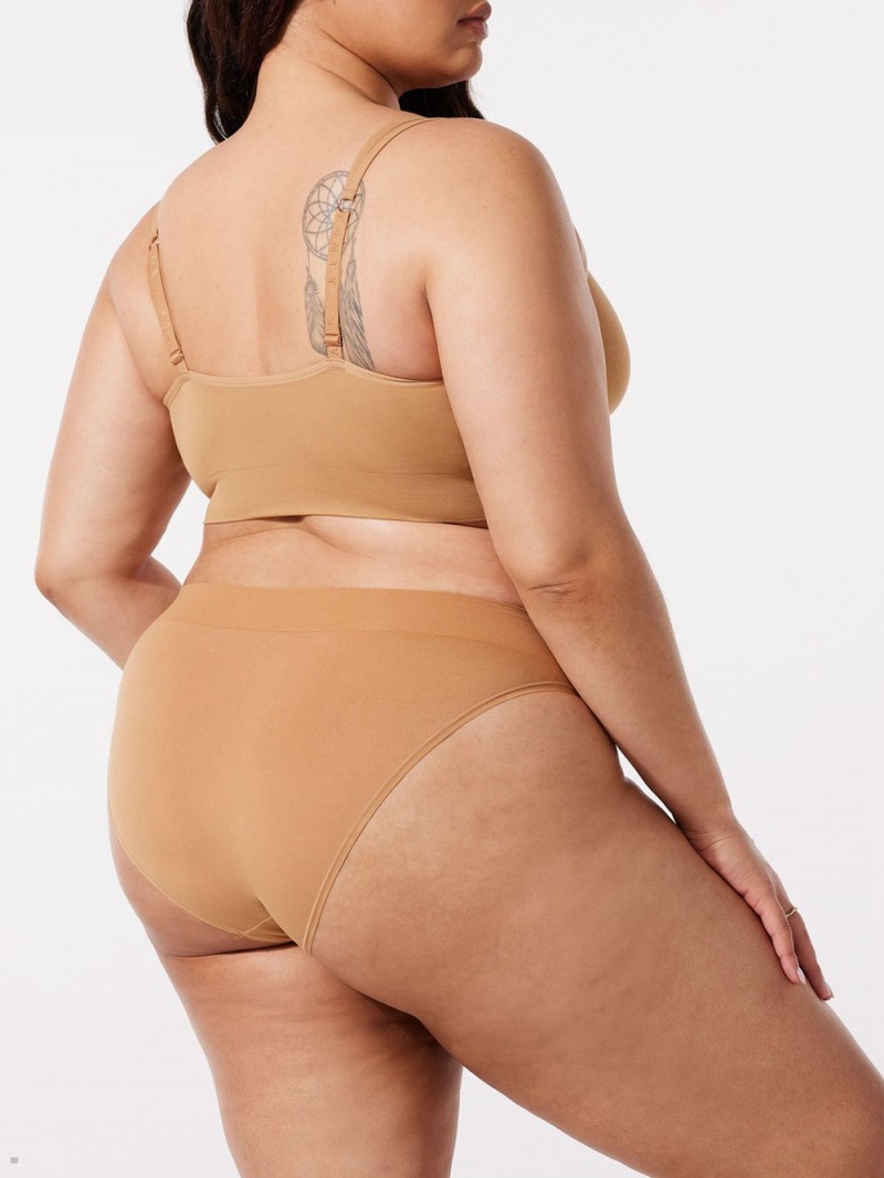 Savage X Fenty Seamless High-Talje Beige | LS3619475