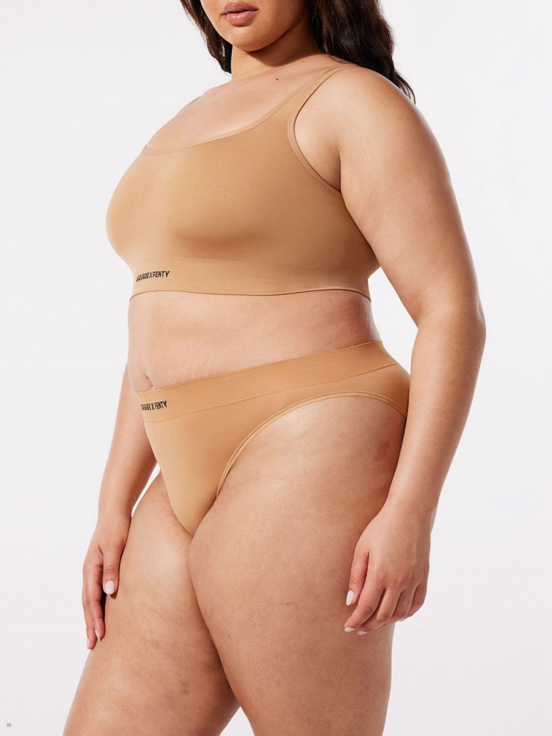 Savage X Fenty Seamless High-Talje Beige | LS3619475