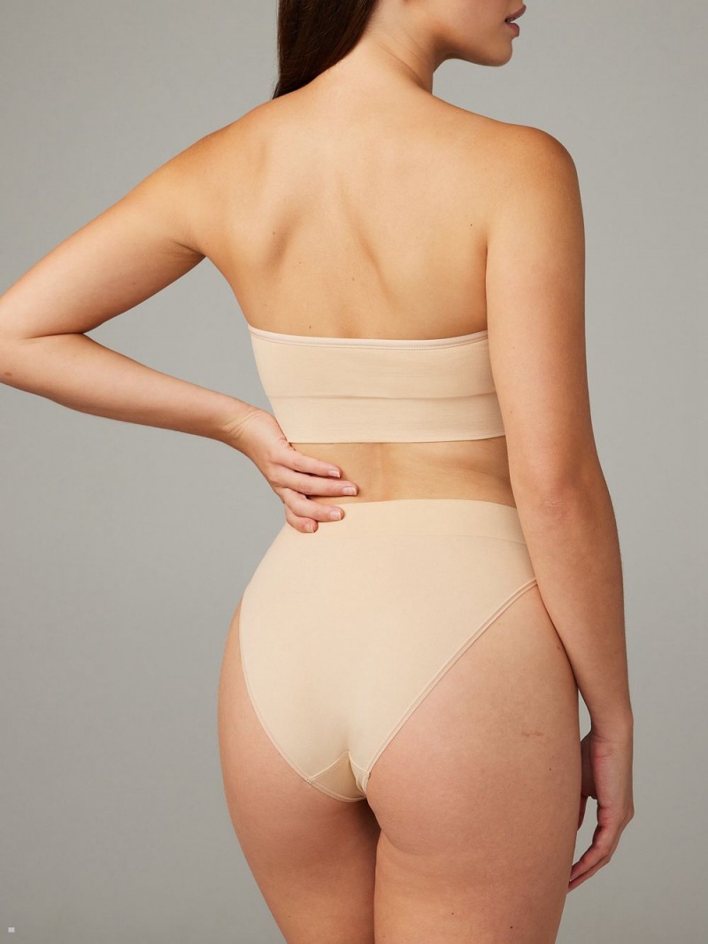 Savage X Fenty Seamless High-Talje Beige | KE4287605