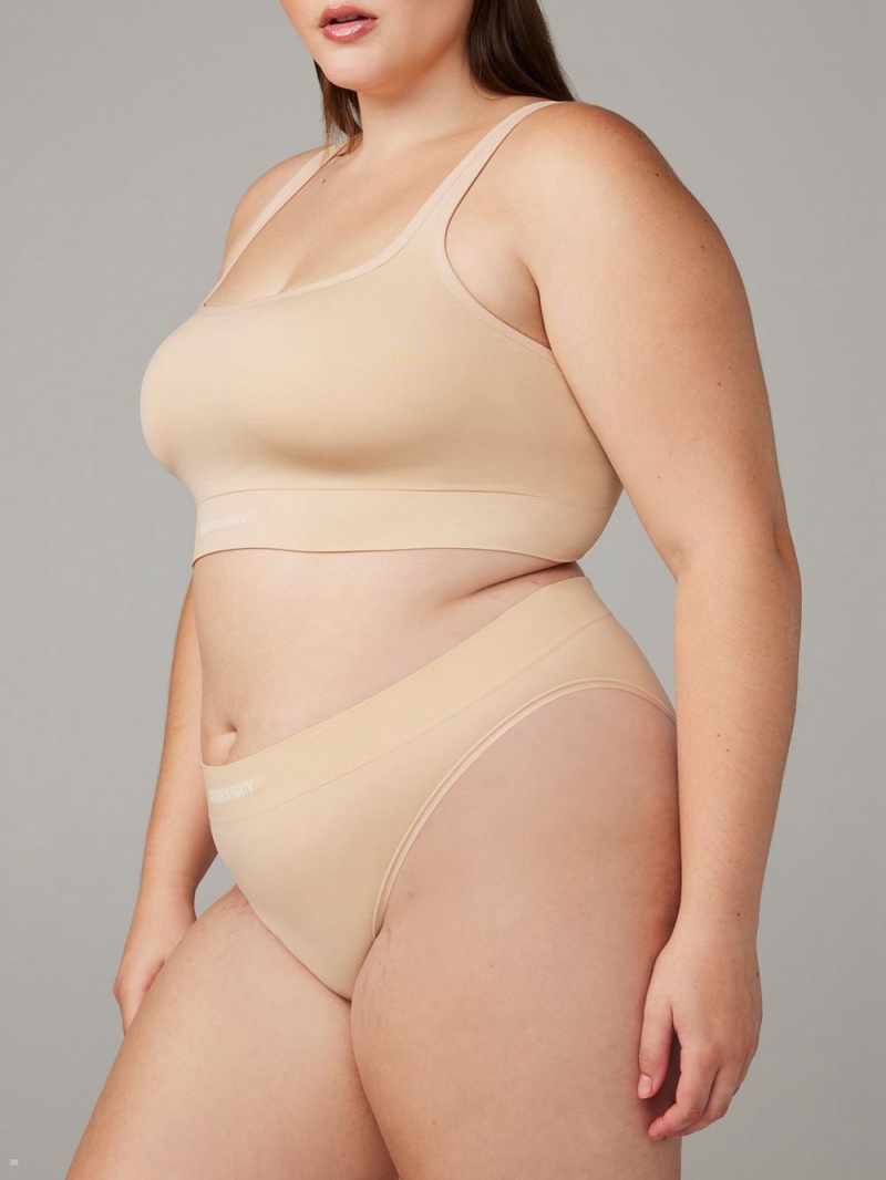 Savage X Fenty Seamless High-Talje Beige | EX7564312