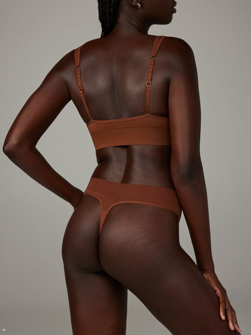 Savage X Fenty Seamless High-Talje Brune | VK8123750