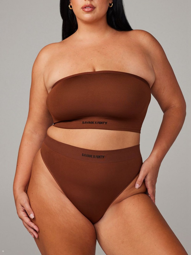 Savage X Fenty Seamless High-Talje Brune | LR4290175