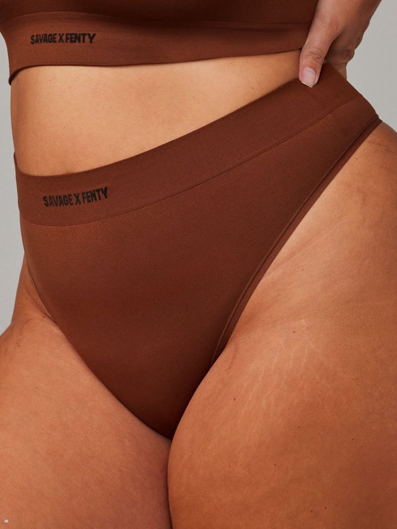 Savage X Fenty Seamless High-Talje Brune | LR4290175