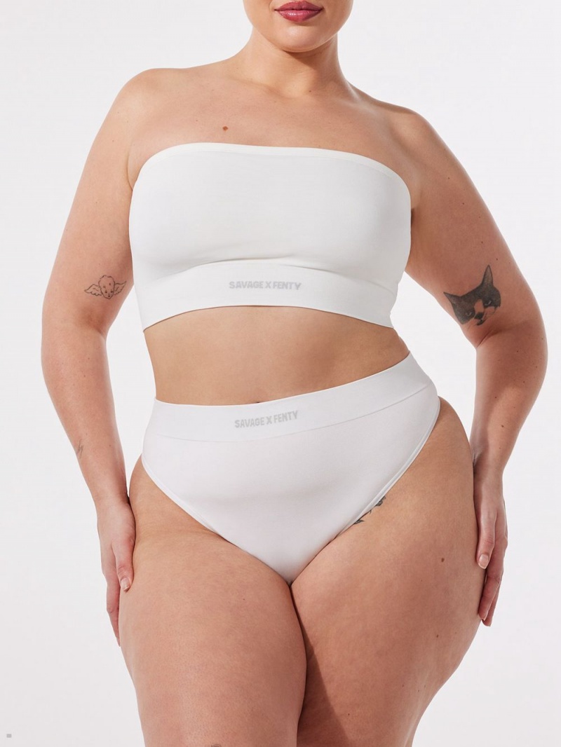 Savage X Fenty Seamless High-Talje Hvide | LO3428759