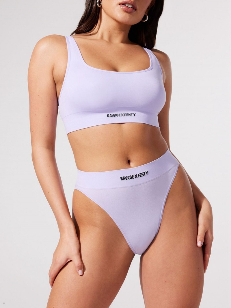 Savage X Fenty Seamless High-Talje Lilla | HA6149580