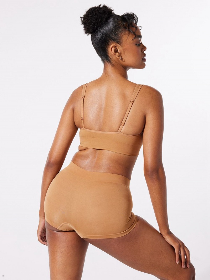 Savage X Fenty Seamless Scoop-Neck Beige | VT4708961