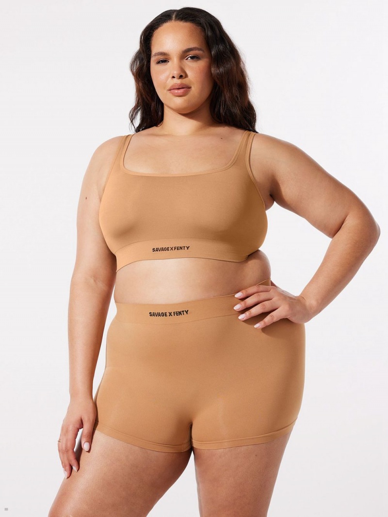 Savage X Fenty Seamless Scoop-Neck Beige | CP5867190