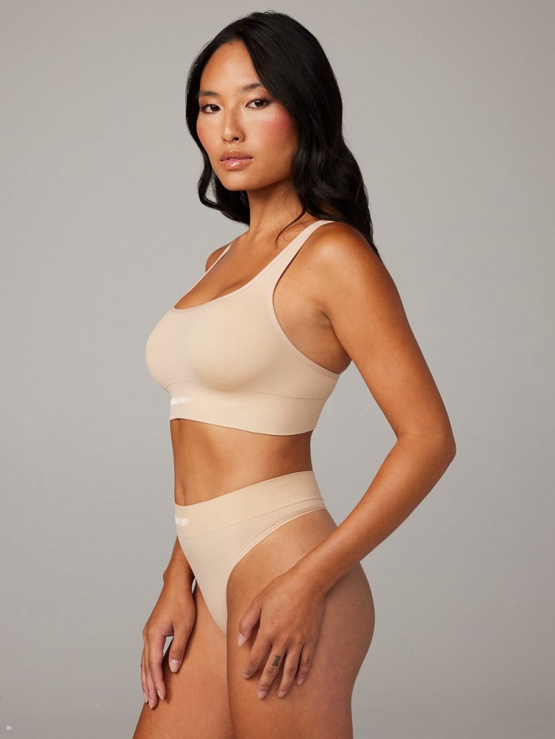 Savage X Fenty Seamless Scoop-Neck Beige | BN7240651