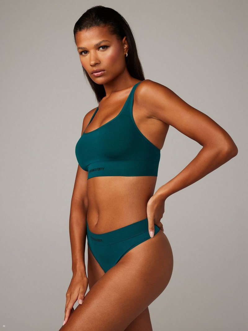 Savage X Fenty Seamless Scoop-Neck Grøn | YG8514097