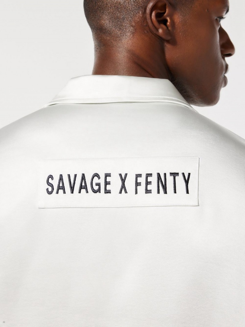 Savage X Fenty Sexties Satin Sleep Hvide | ZL0689152