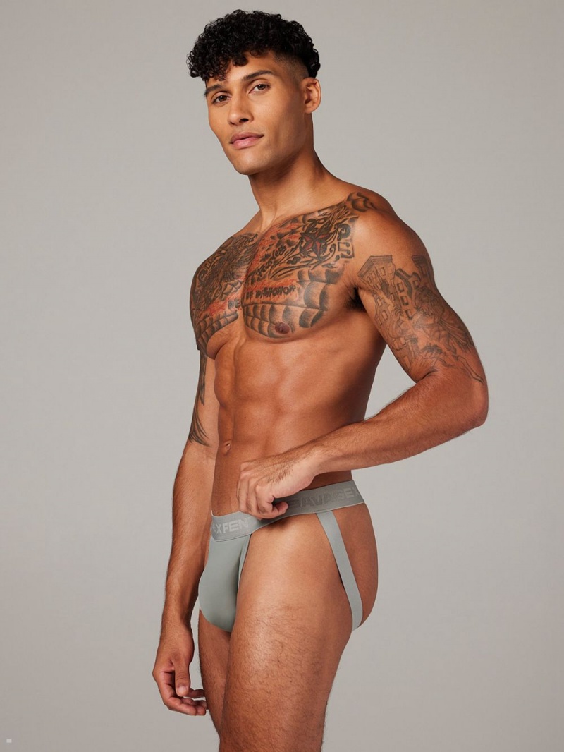 Savage X Fenty Shadow Fit Jock Páskové Dyb Grå | AV2098315