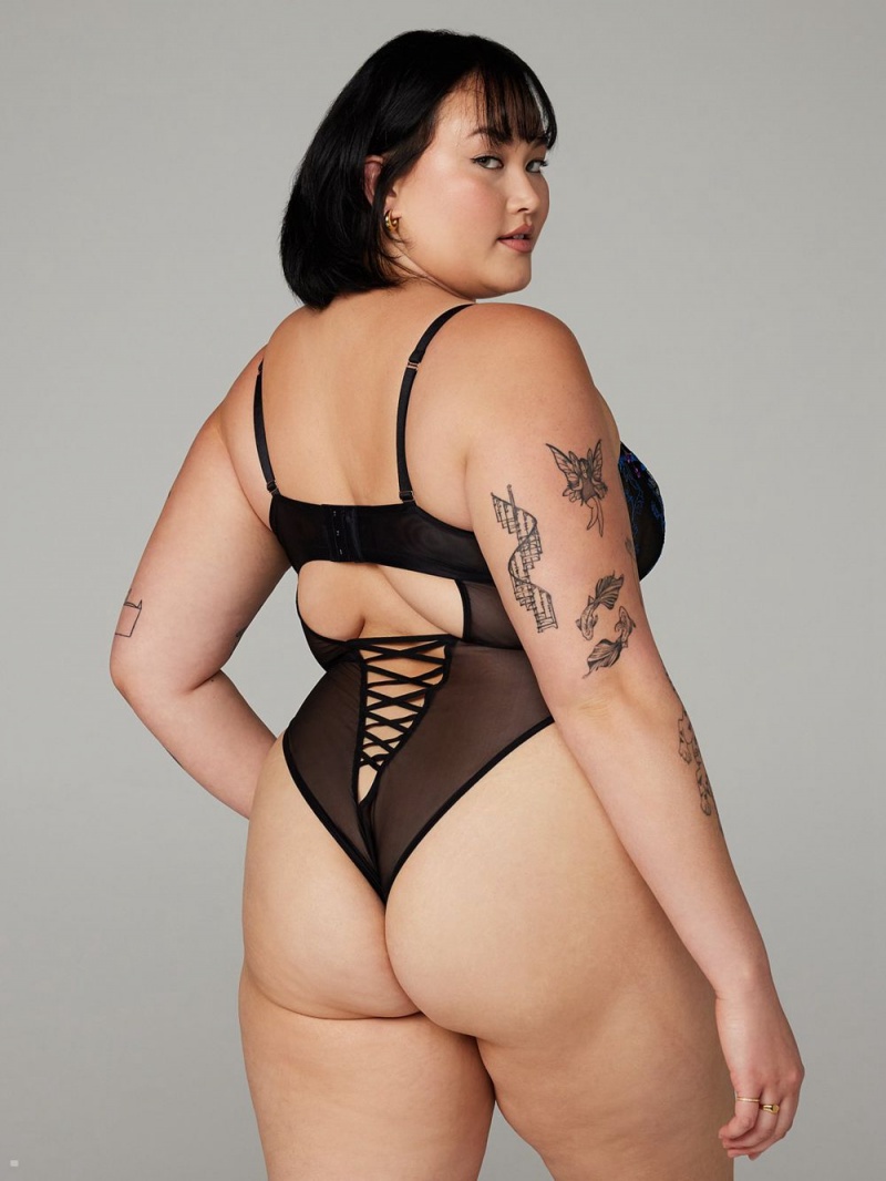 Savage X Fenty Wallflower Underwire Teddy Sort | FJ9687014