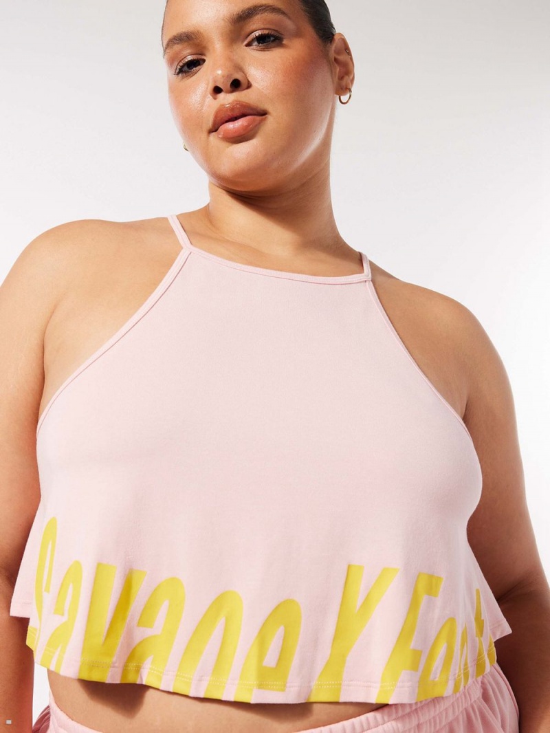 Savage X Fenty Xssential Sexties Flutter Cami Lyserød | DR5186247